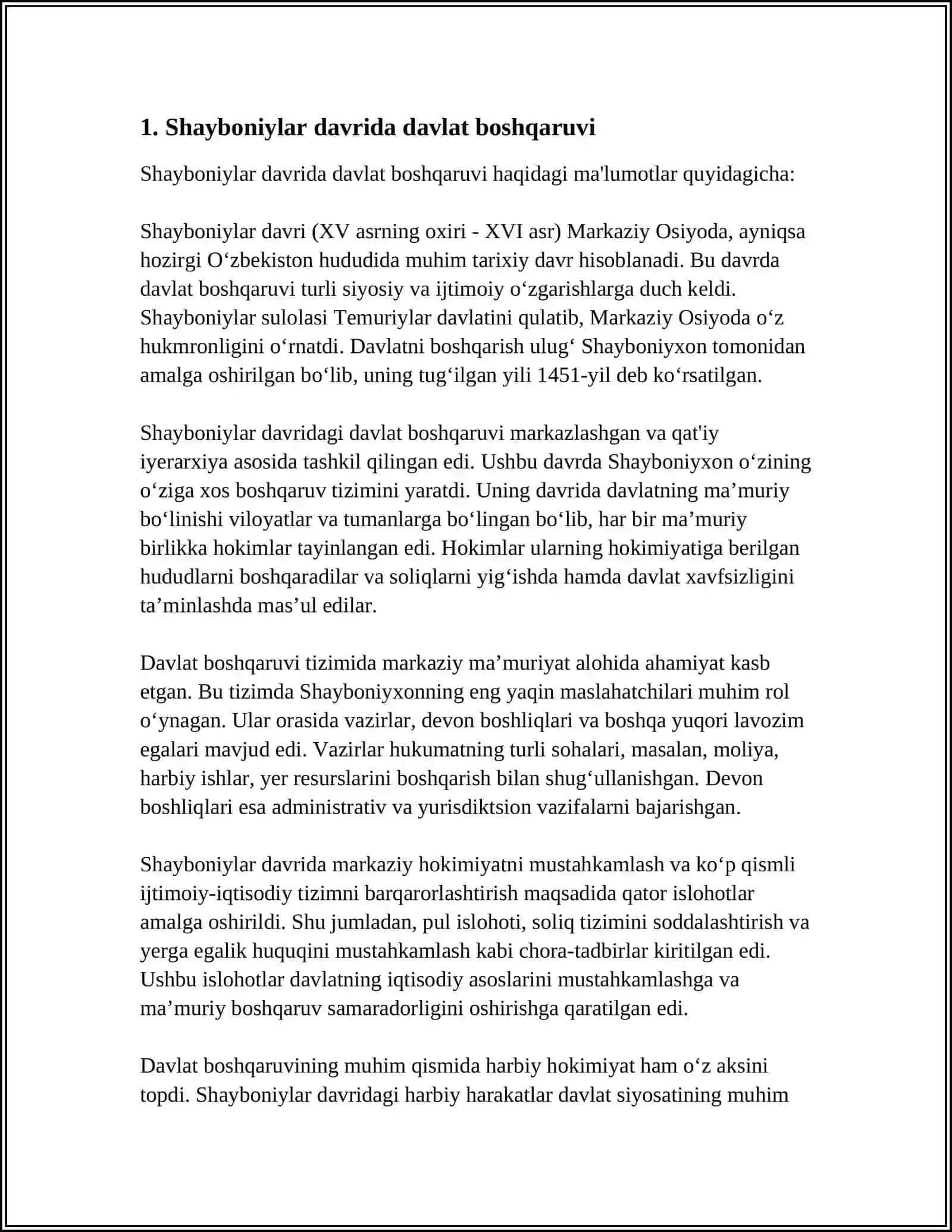 MAVAROUNNAHR SHAYBONIYLAR VA ASHTARXONIYLAR HUKMRONLIGI DAVRIDA. SHAYBONIYLAR VA ASHTARXONIYLAR DAVRIDA MADANIY HAYOT 3