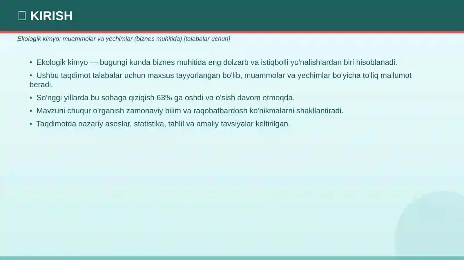 EKOLOGIK KIMYO 3
