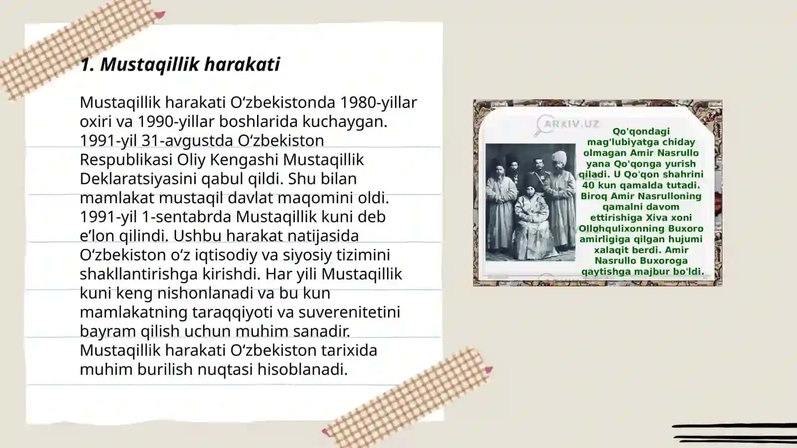 Mustaqillik harakati 3