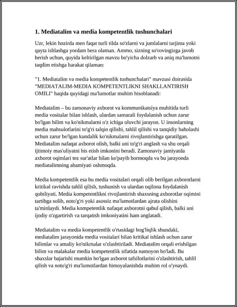 MEDIATALIM-MEDIA KOMPETENTLIKNI SHAKLLANTIRISH OMILI 3