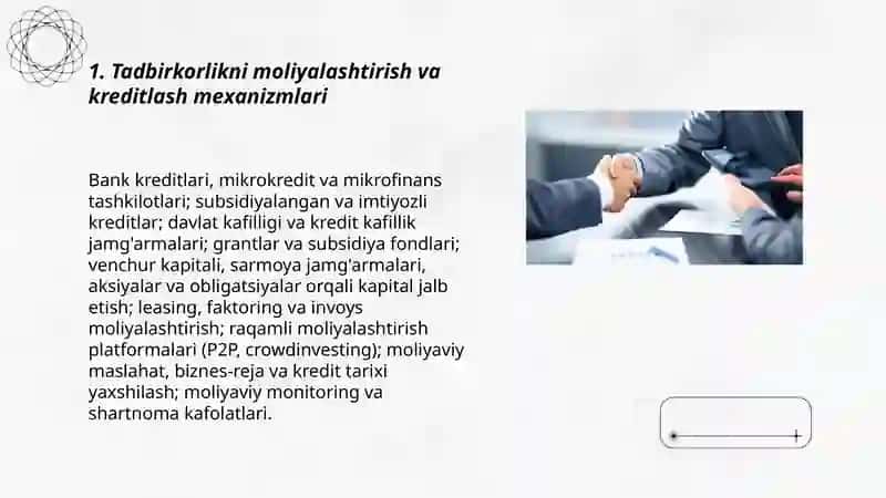 Tadbirkorliktashabbuslariniqo’llab-quvatlash 3
