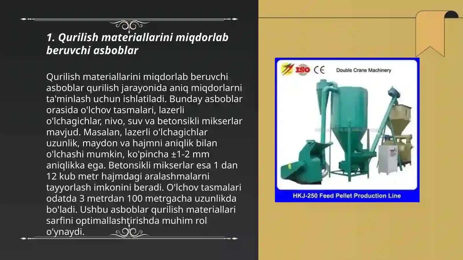 Qurilish materiallarini miqdorlab beruvchi uskunalar turlari 3