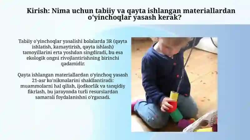 Tabiiy va qayta ishlangan materiallardan o'yinchoqlar 3