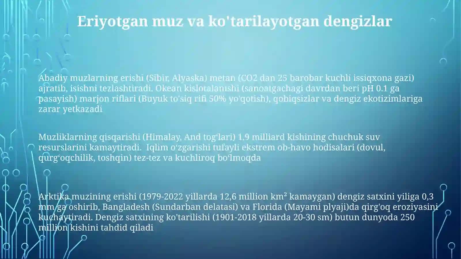 Iqlim oʻzgarishi va uning tabiatga taʼsiri 3