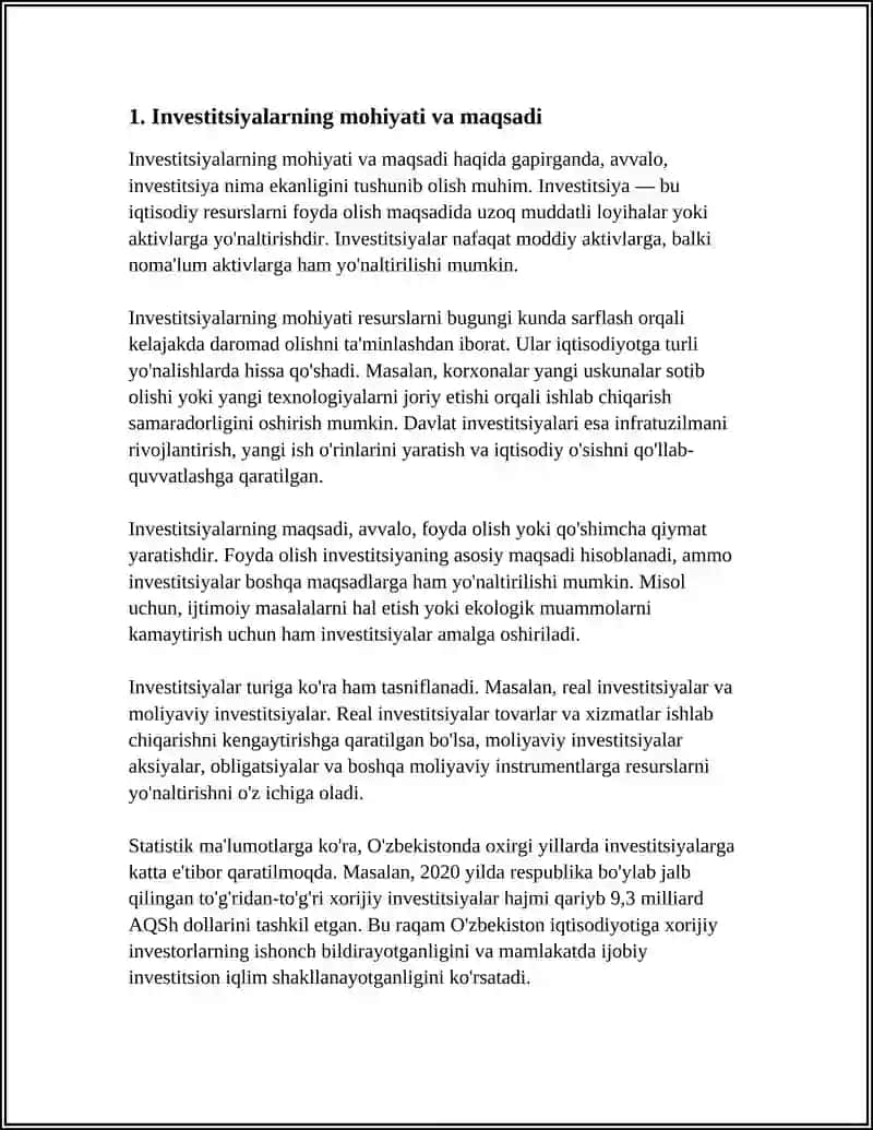 INVESTITSIYALAR NAZARIYASI 3