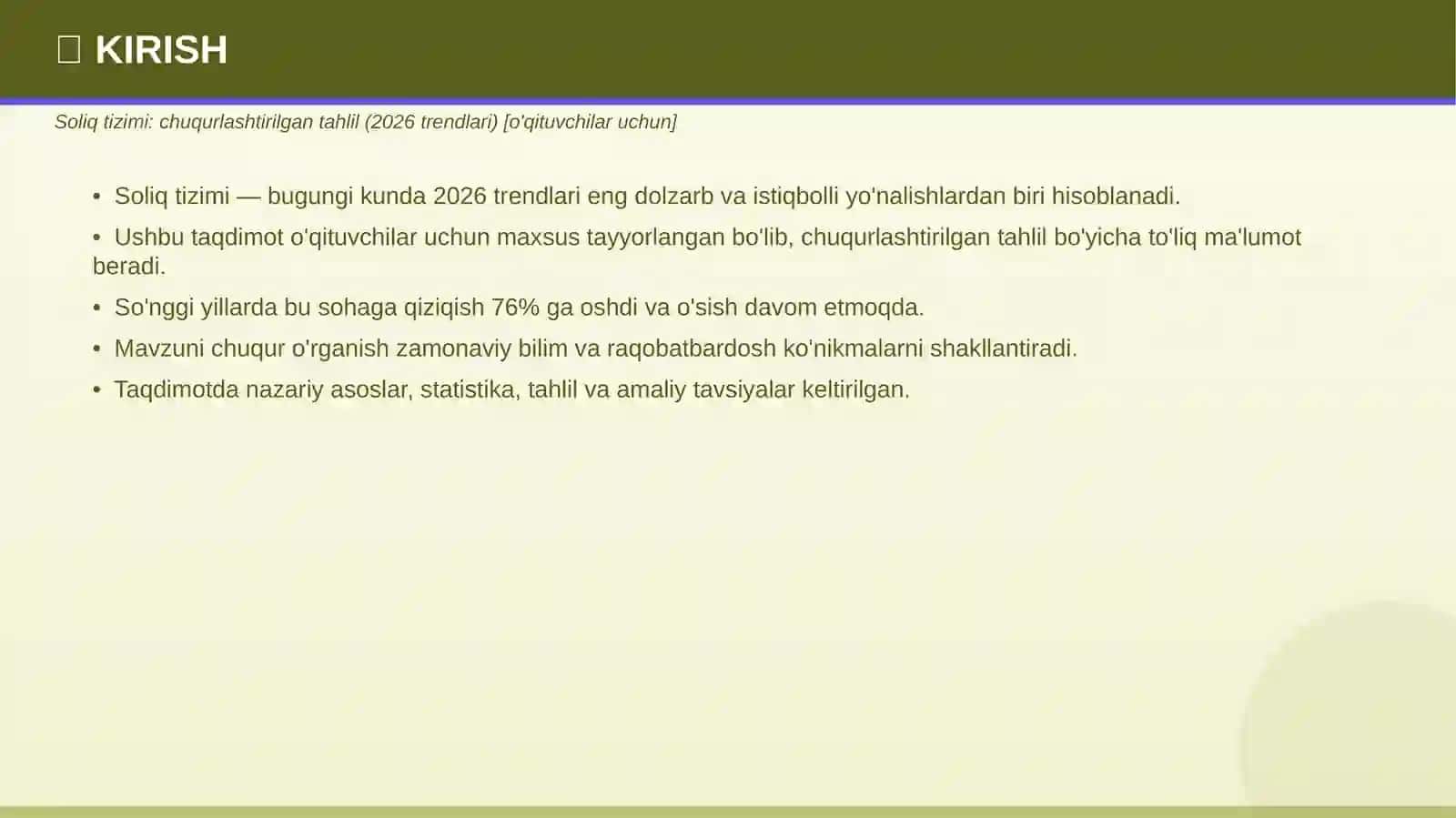 Soliq tizimi: chuqurlashtirilgan tahlil (2026 trendlari) 3
