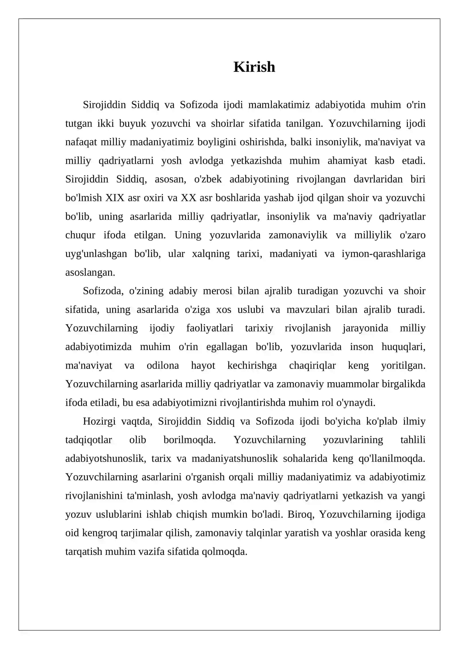 Sirojiddin Siddiq va Sofizoda ijodi 3