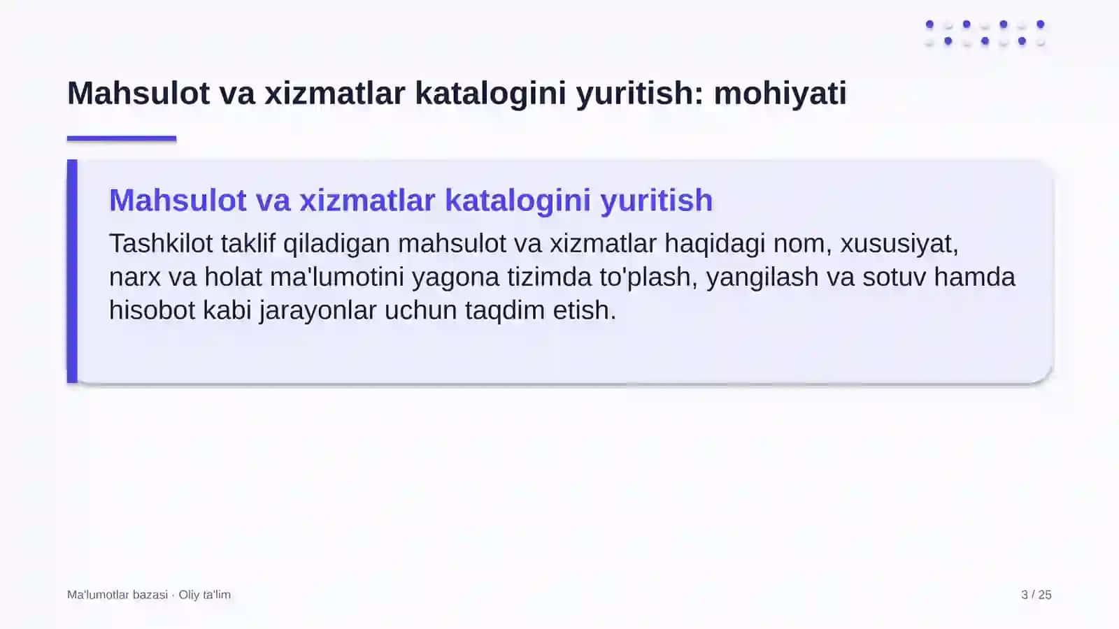 advokatlik byurolarida mahsulot va xizmatlar katalogini yuritish 8230 3