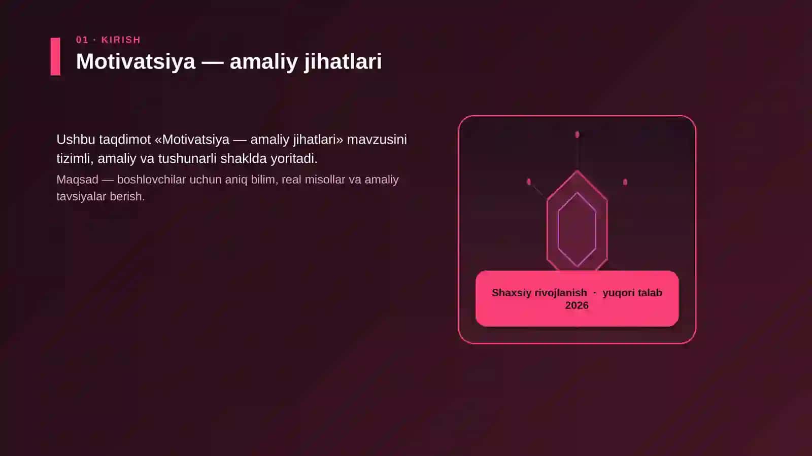 Motivatsiya — amaliy jihatlari 3