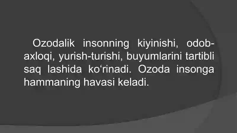 OZODALIK – INSON KO‘RKI 3