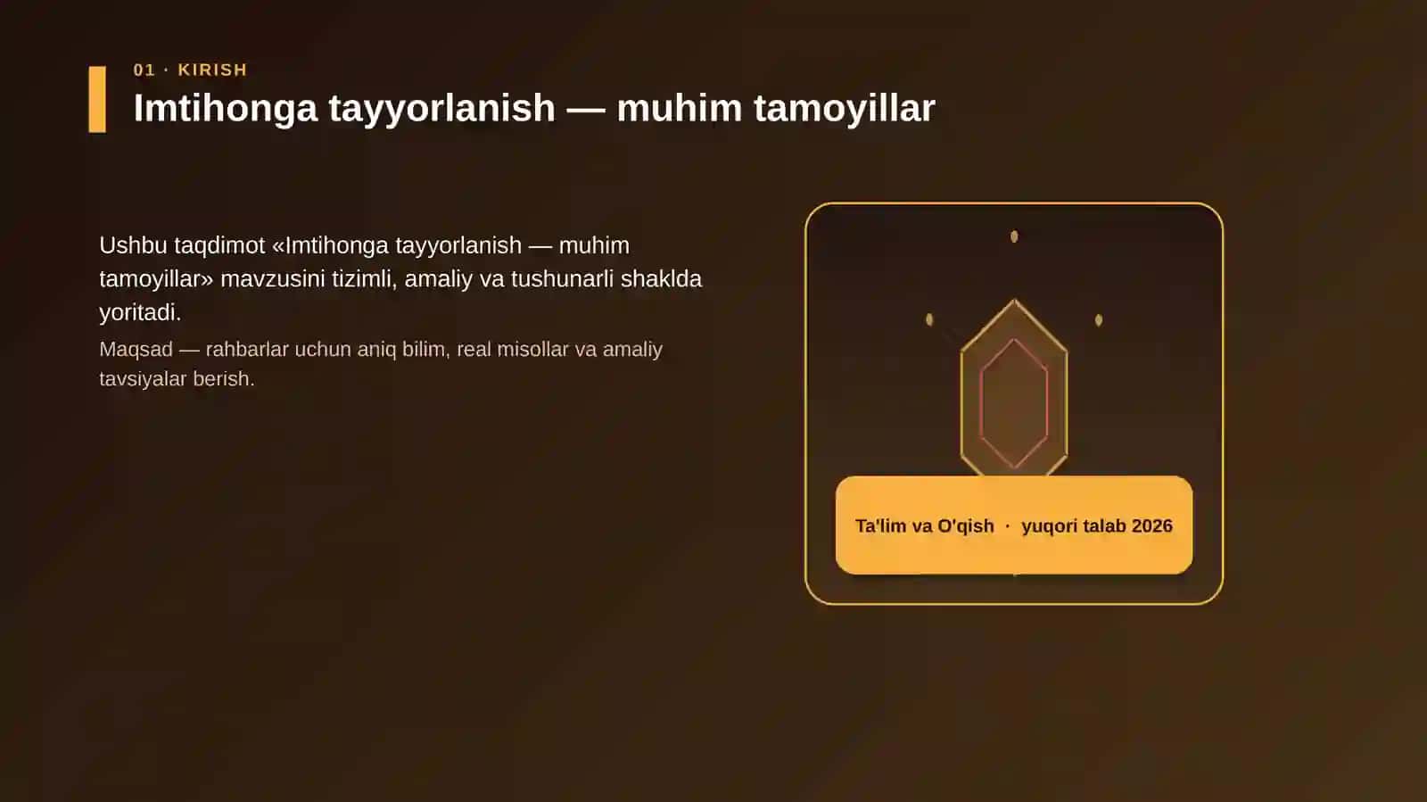 Imtihonga tayyorlanish — muhim tamoyillar 3