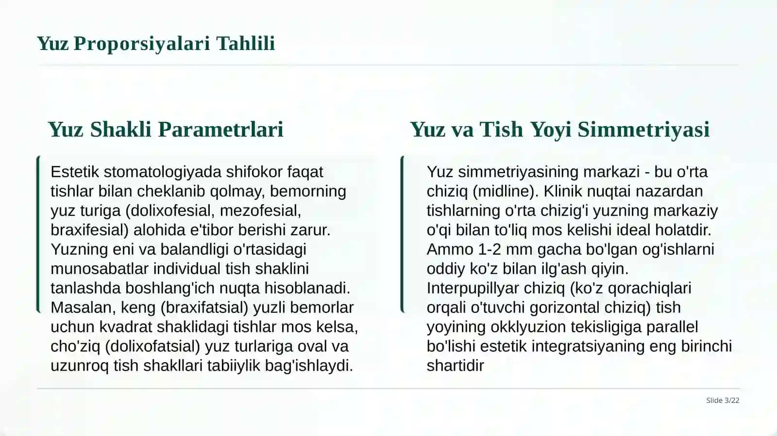 Yuz Proporsiyasi va Estetika 3