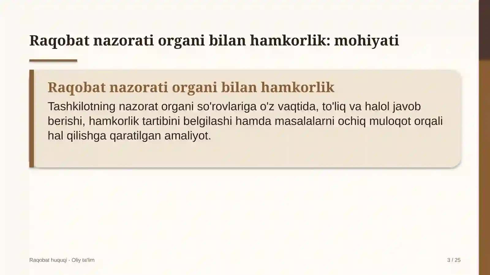 qurilish tashkilotlarida raqobat nazorati organlari bilan hamkorlik qilish tartibi 8554 3