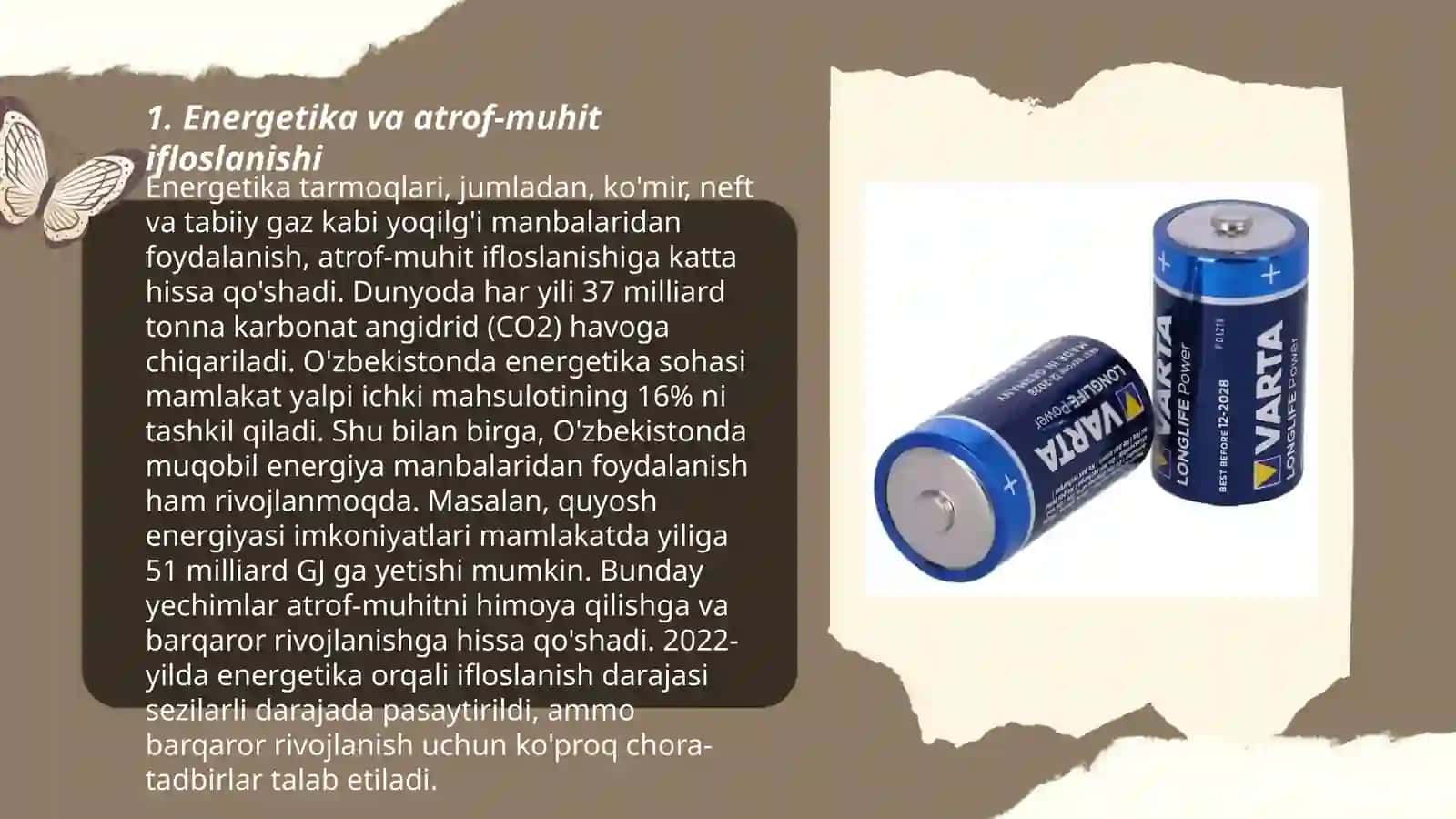 Energetika va Atrof-Muhit O`rtasidagi Munosabat 3