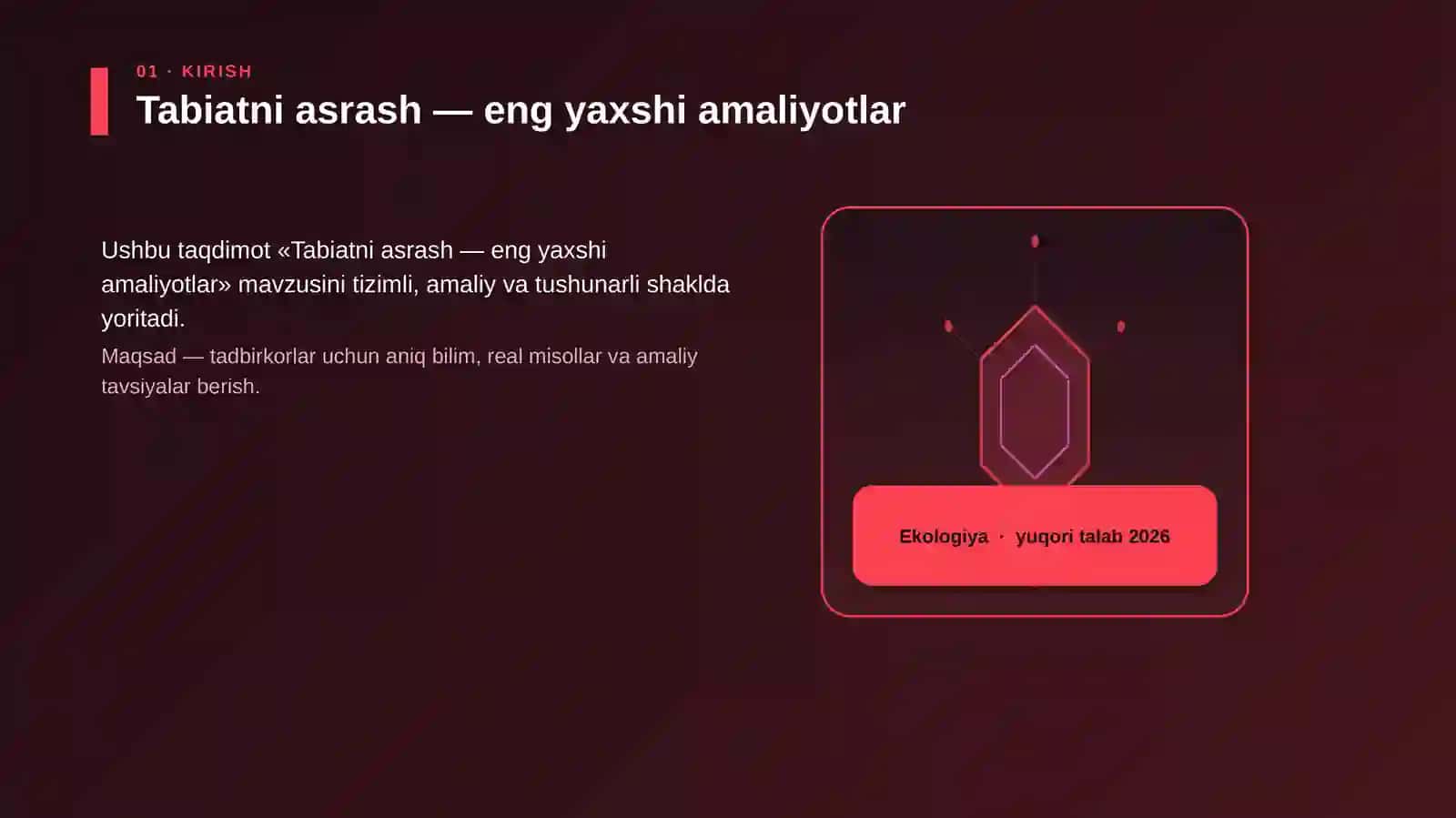 Tabiatni asrash — eng yaxshi amaliyotlar 3