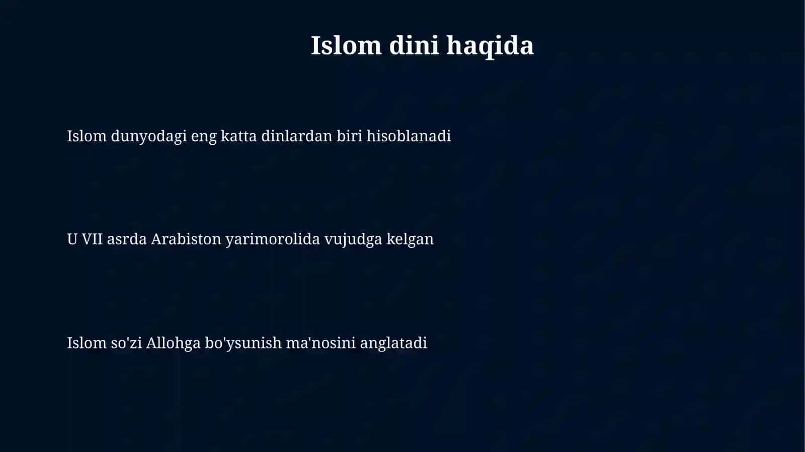 Islom dini tarixi 3