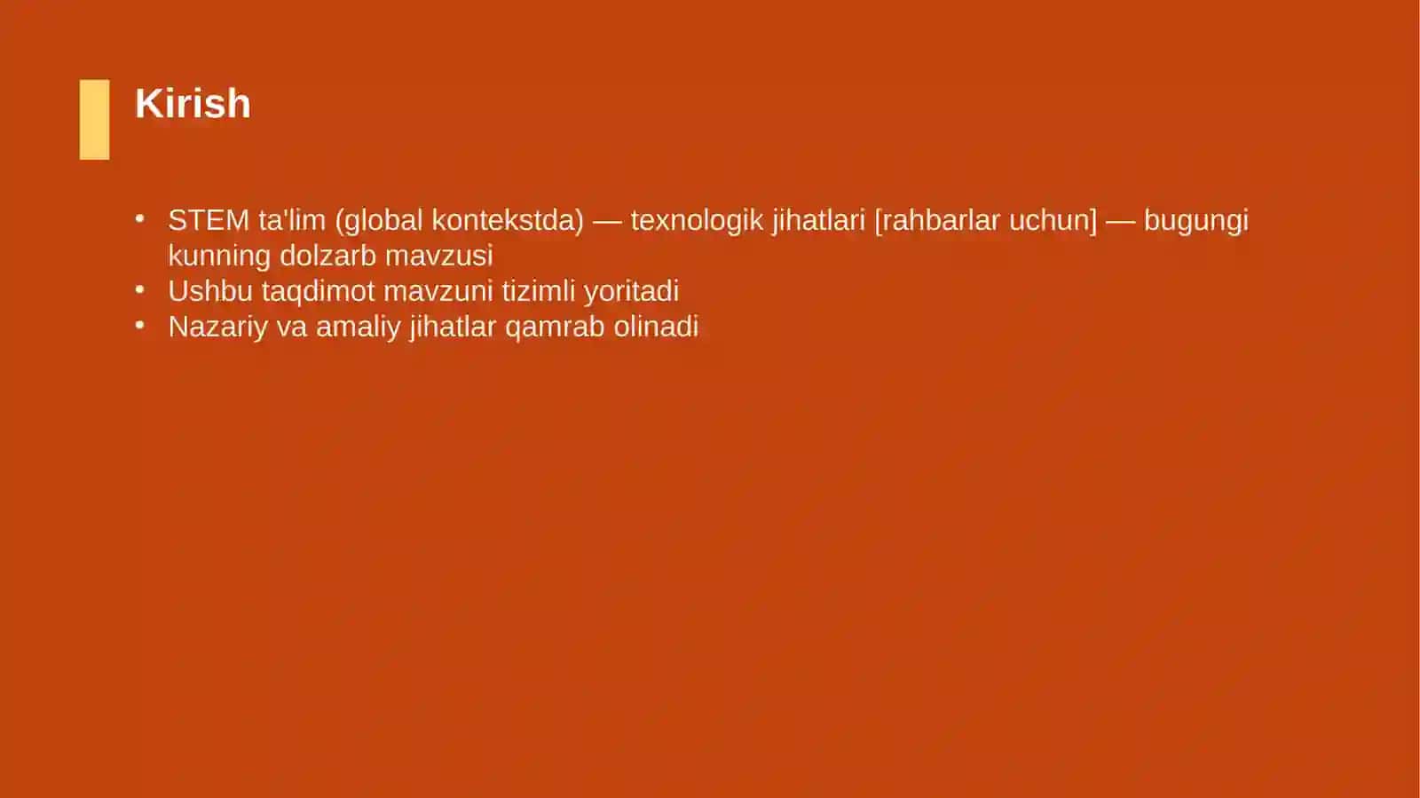 STEM ta'lim (global kontekstda) — texnologik jihatlari [rahbarlar uchun] 3
