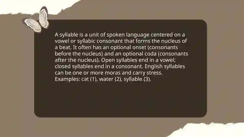 Syllables 3