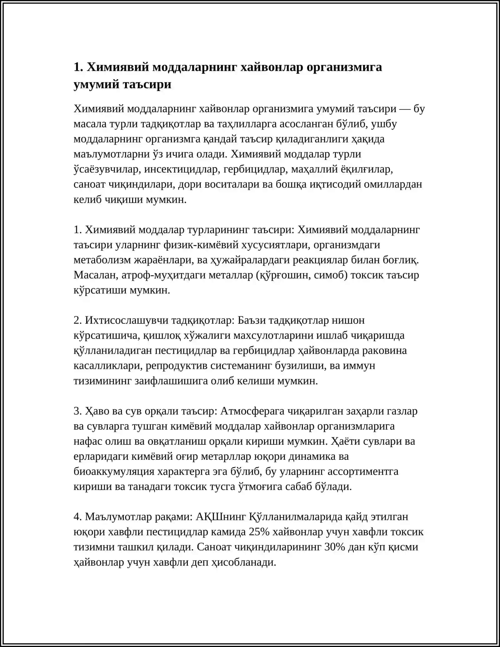 ХАЙВОНЛАР ОРГАНИЗМИГА КИМЙОВИЙ МОДДАЛАРНИ ПАТОЛОГИК ТАСИРИ 3