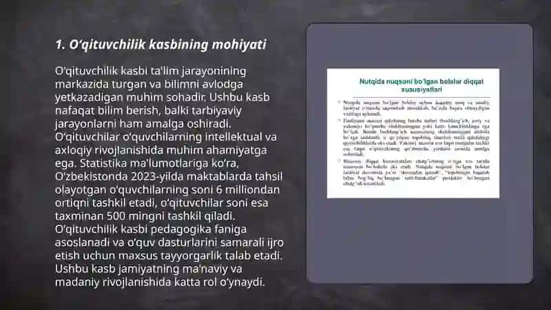 Oʻqituvchilik kasbining tayyorgarligi 3