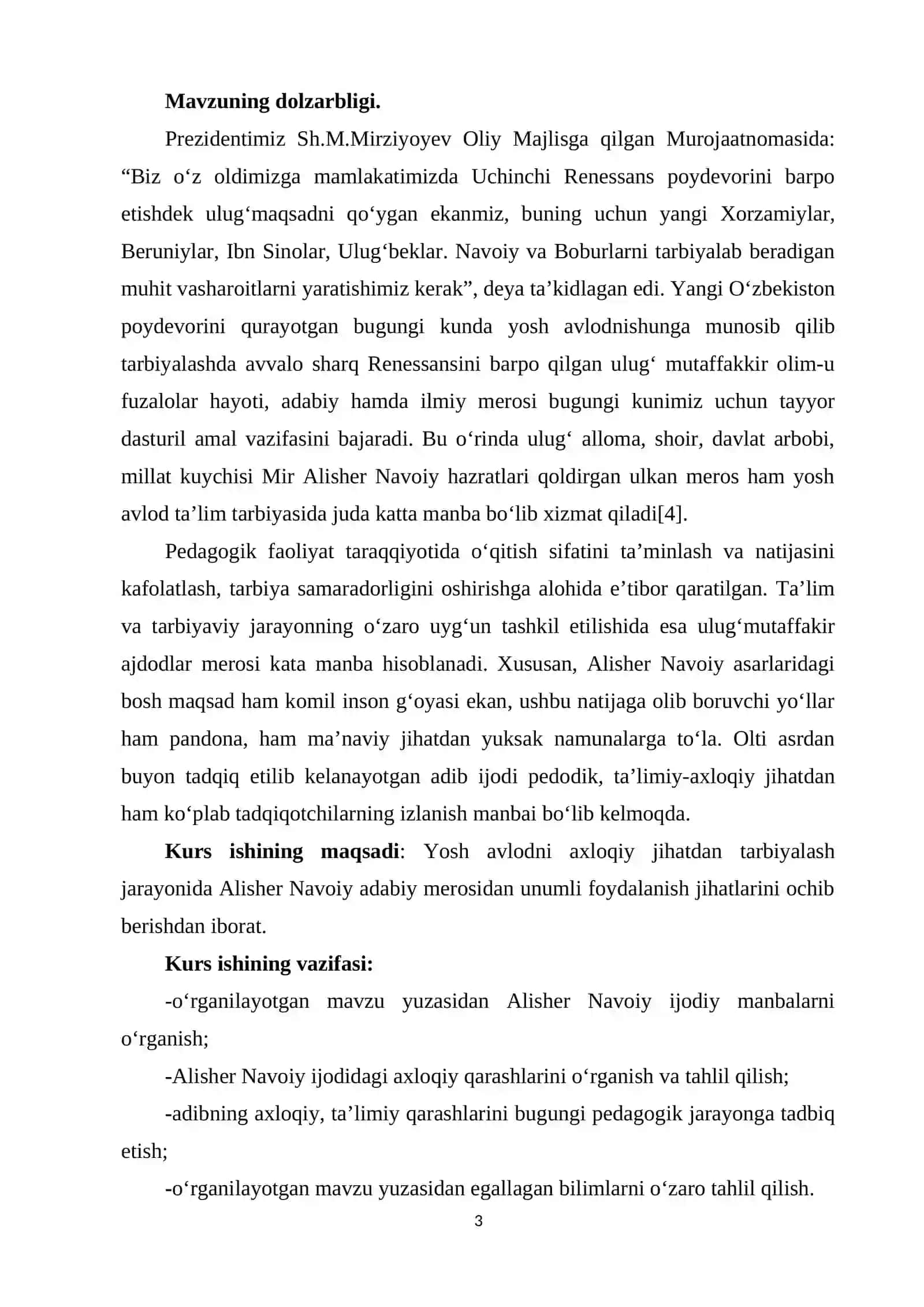 "Axloqiy tarbiya jarayonida Alisher Navoiy merosidan  foydalanish" 3