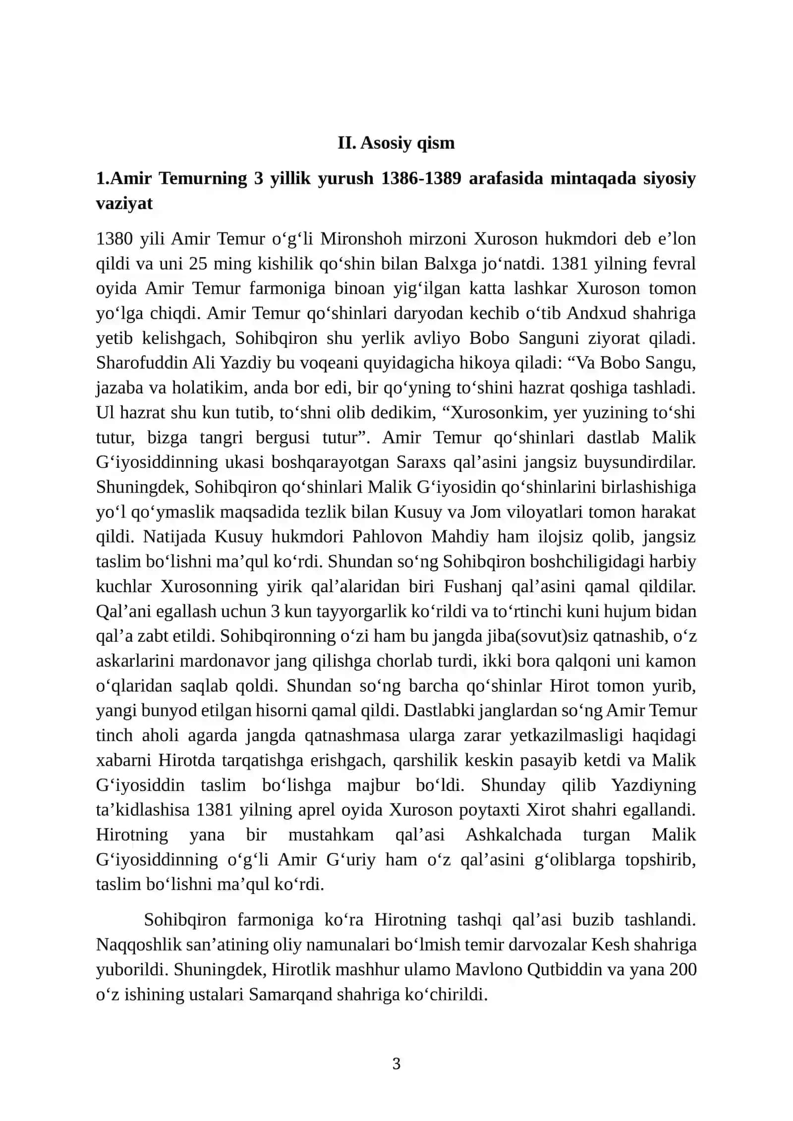 AMIR TEMURNING 3 YILLIK URUSHI 3
