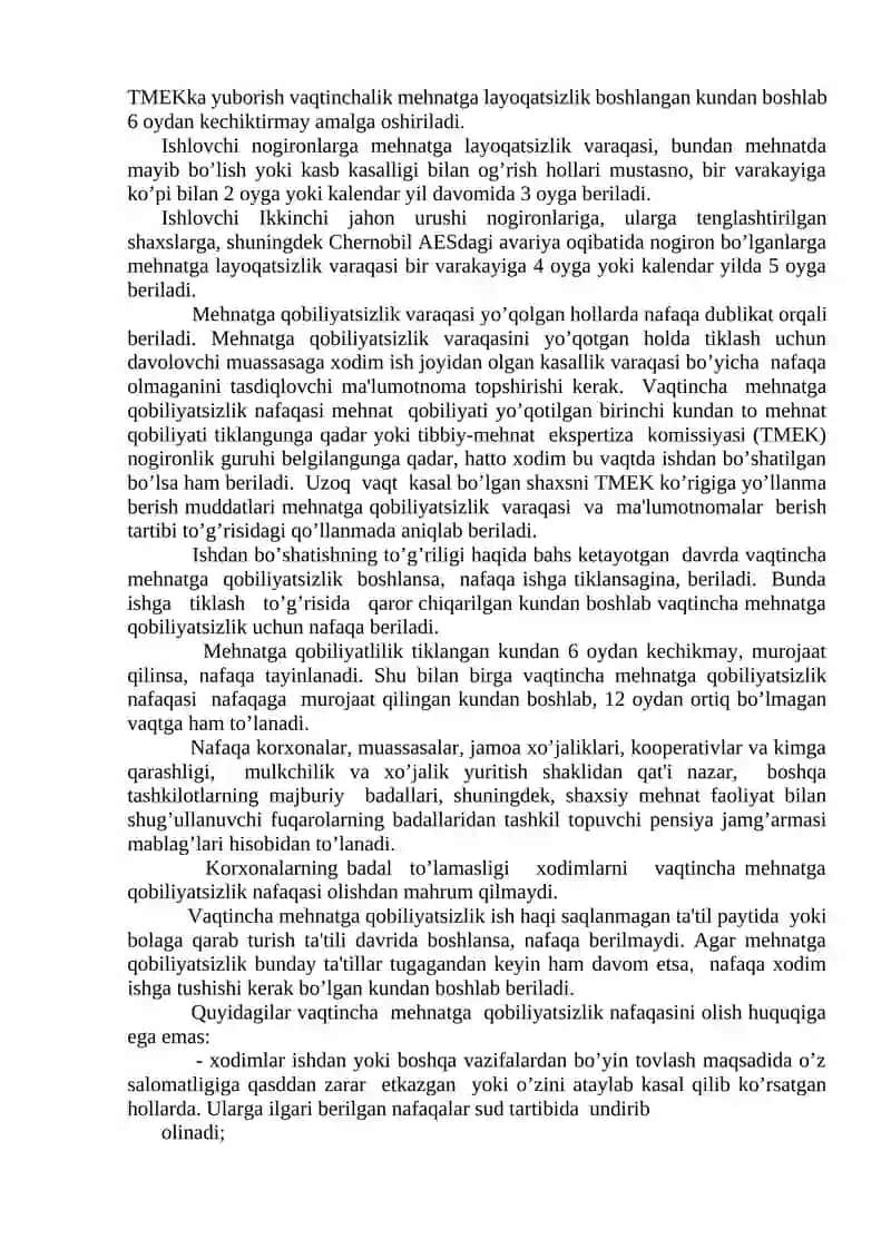 Vaqtincha mеhnatga qobiliyatsizlik nafaqasi 3
