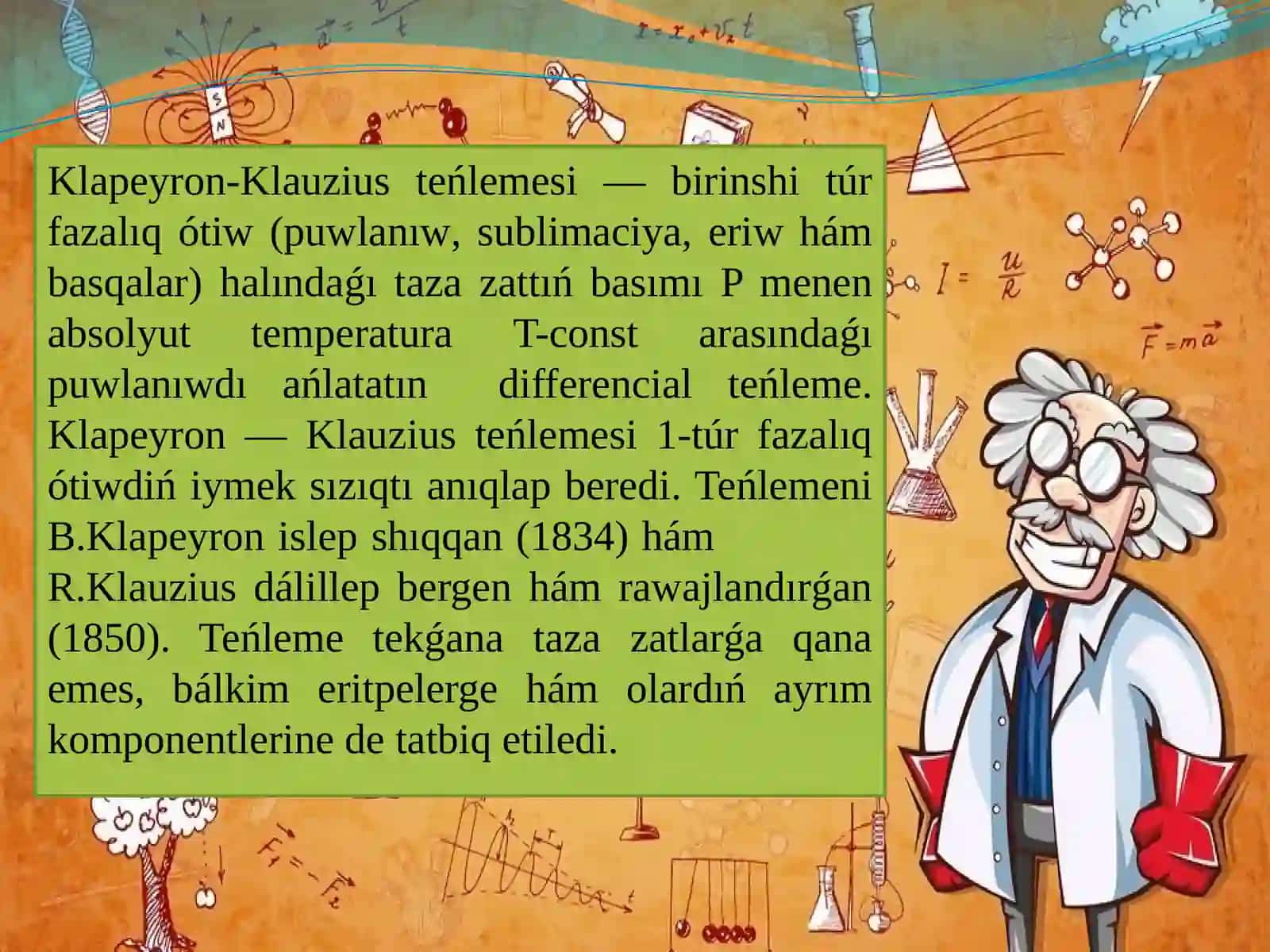 Klapeyron-Klauzius teńlemesi 3
