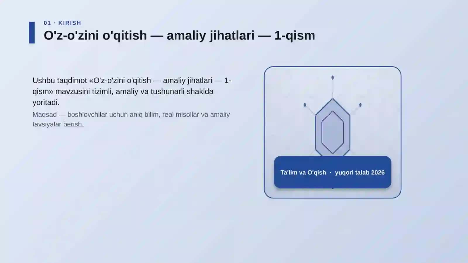 O'z-o'zini o'qitish — amaliy jihatlari — 1-qism 3