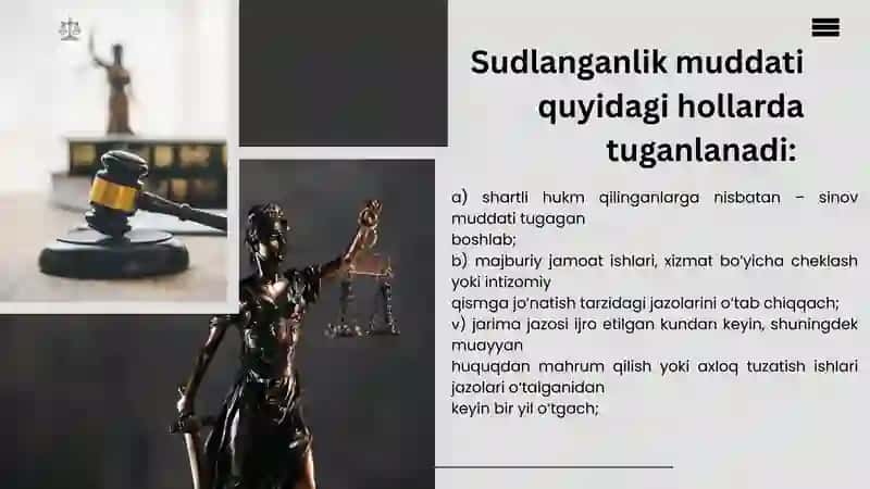 Sudlanganlik holatini tugashi. 3
