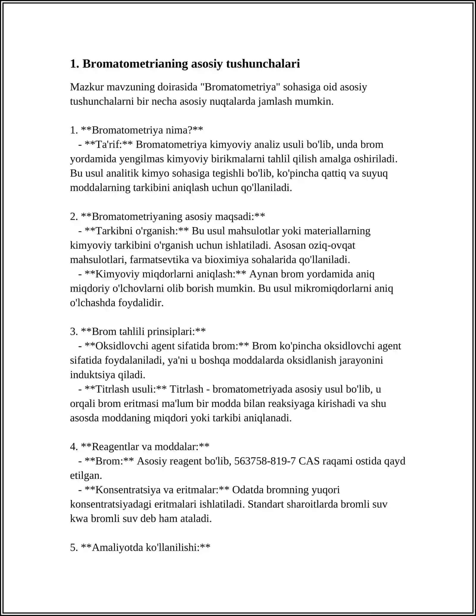 BROMATOMETRIK VA NITRITOMETRIK ANALIZ NATIJALARINI TAQOSLASH 3