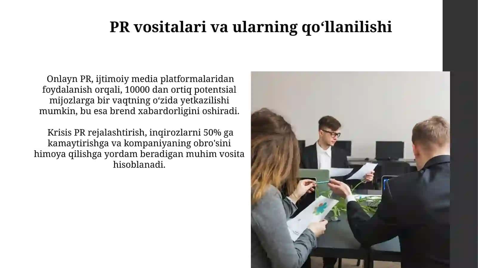Biznesda ijtimoiy ma'suliyat va jamoat bilan aloqalar 3