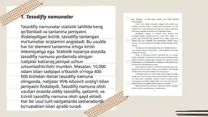 Tasodifiy namunalar 3