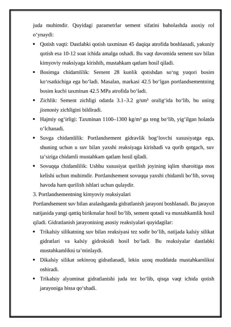 Portlandsement ishlab chiqarish texnologiyasi 3