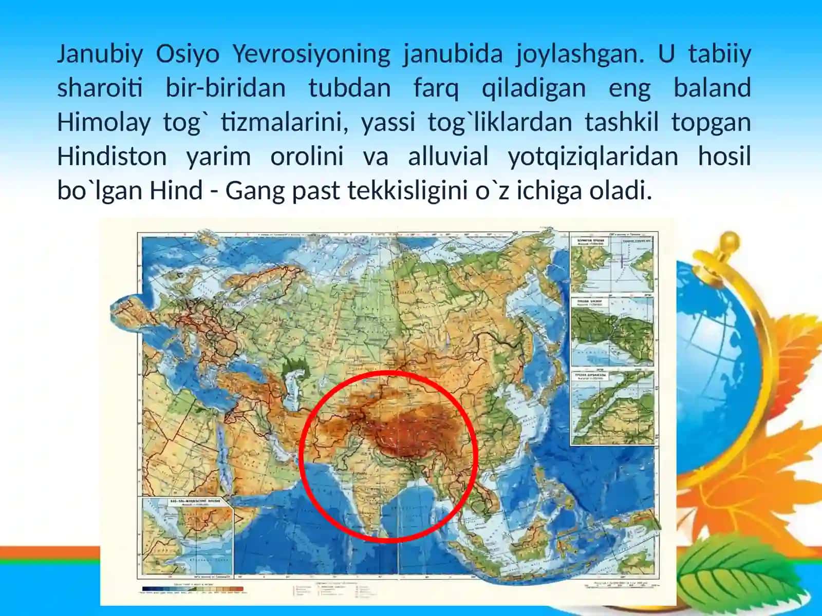 Geografik  o`rni Himolay  tog`lari Hind – Gangpast  tekkisligi 3