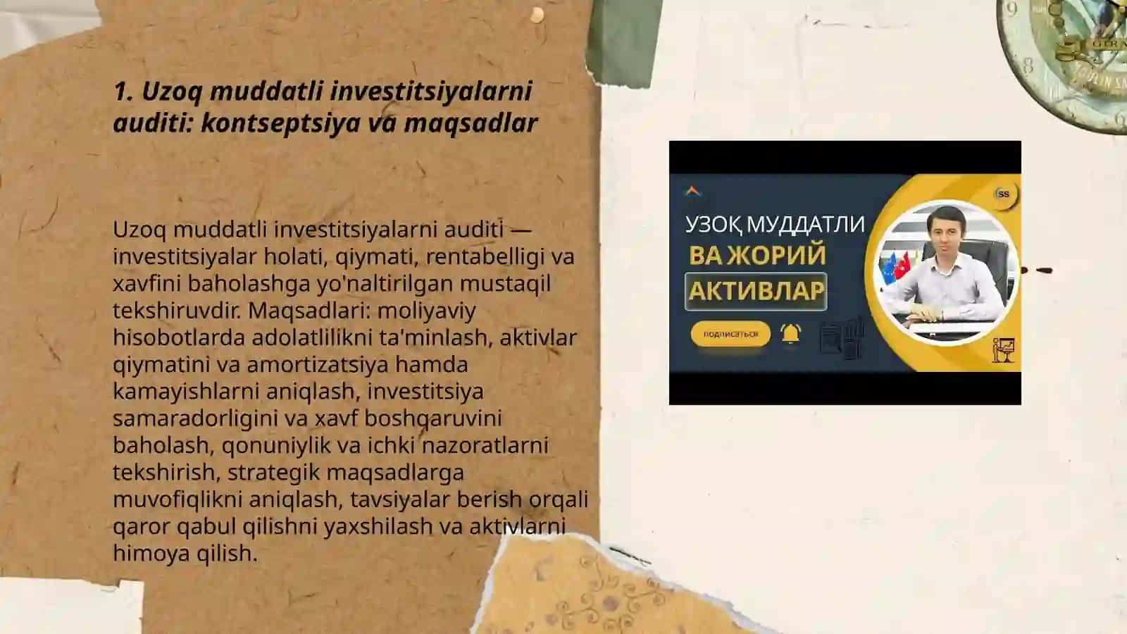 Uzoq muddatli investitsiyalarni auditi 3