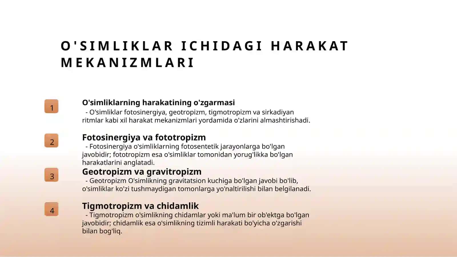 O'simliklarning harakatlanishi 3