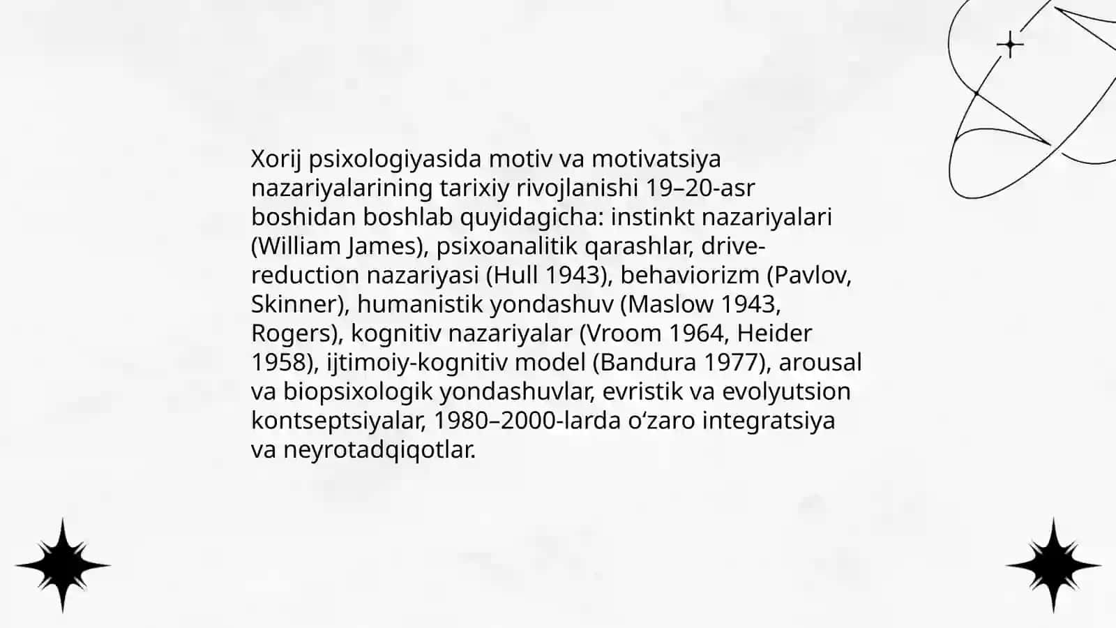 Xorij psixologiyasida motiv va motivatsiya muammosi 3