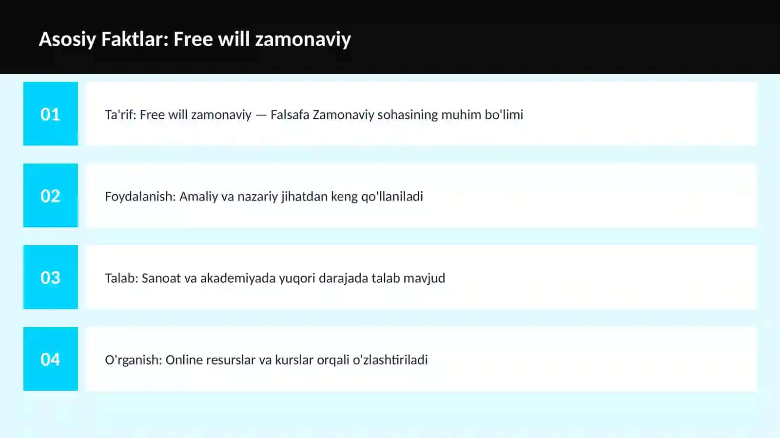 Free will zamonaviy 3