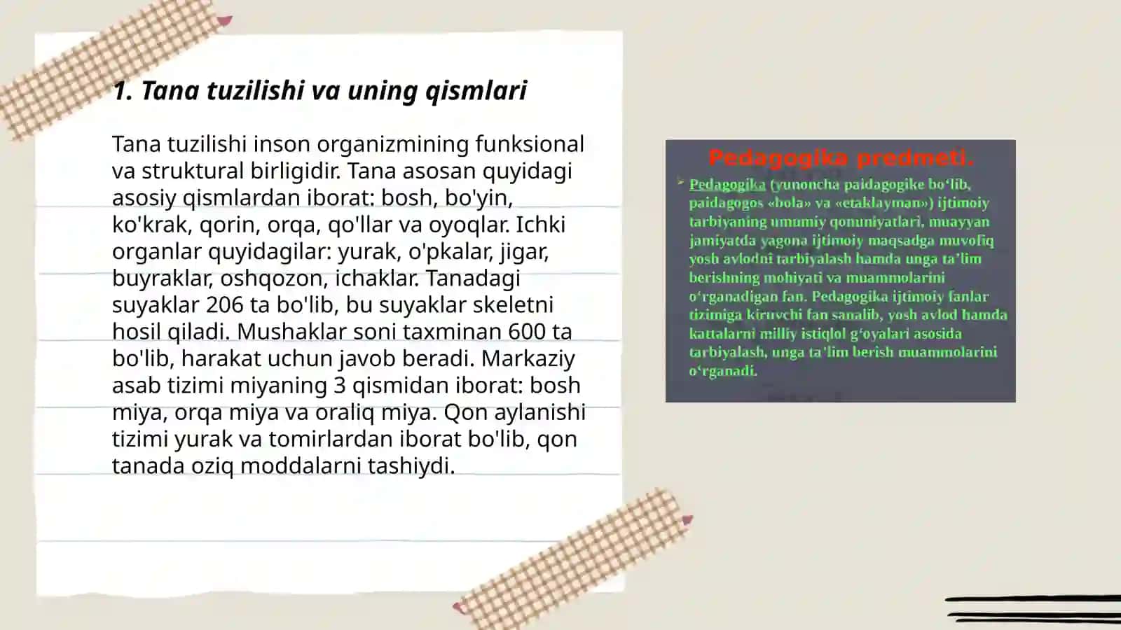 Odam anatomiyasi va fiziologiyasi fani haqida tushuncha.Modda va energiya almashinuvi tushunchasi 3