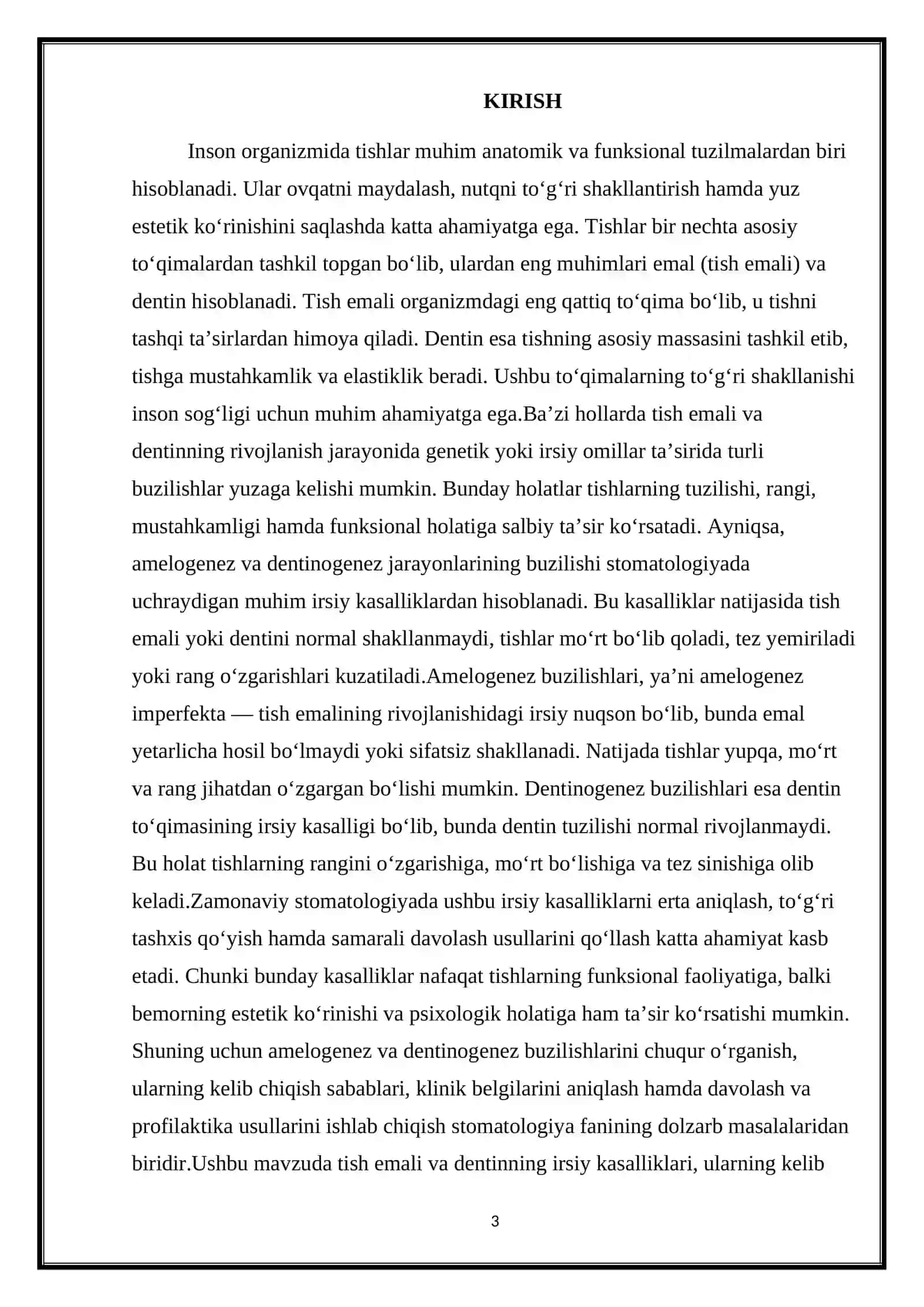 Tish emali va dentinning irsiy kasalliklari (amelogenez va dentinogenez buzilishlari) 3