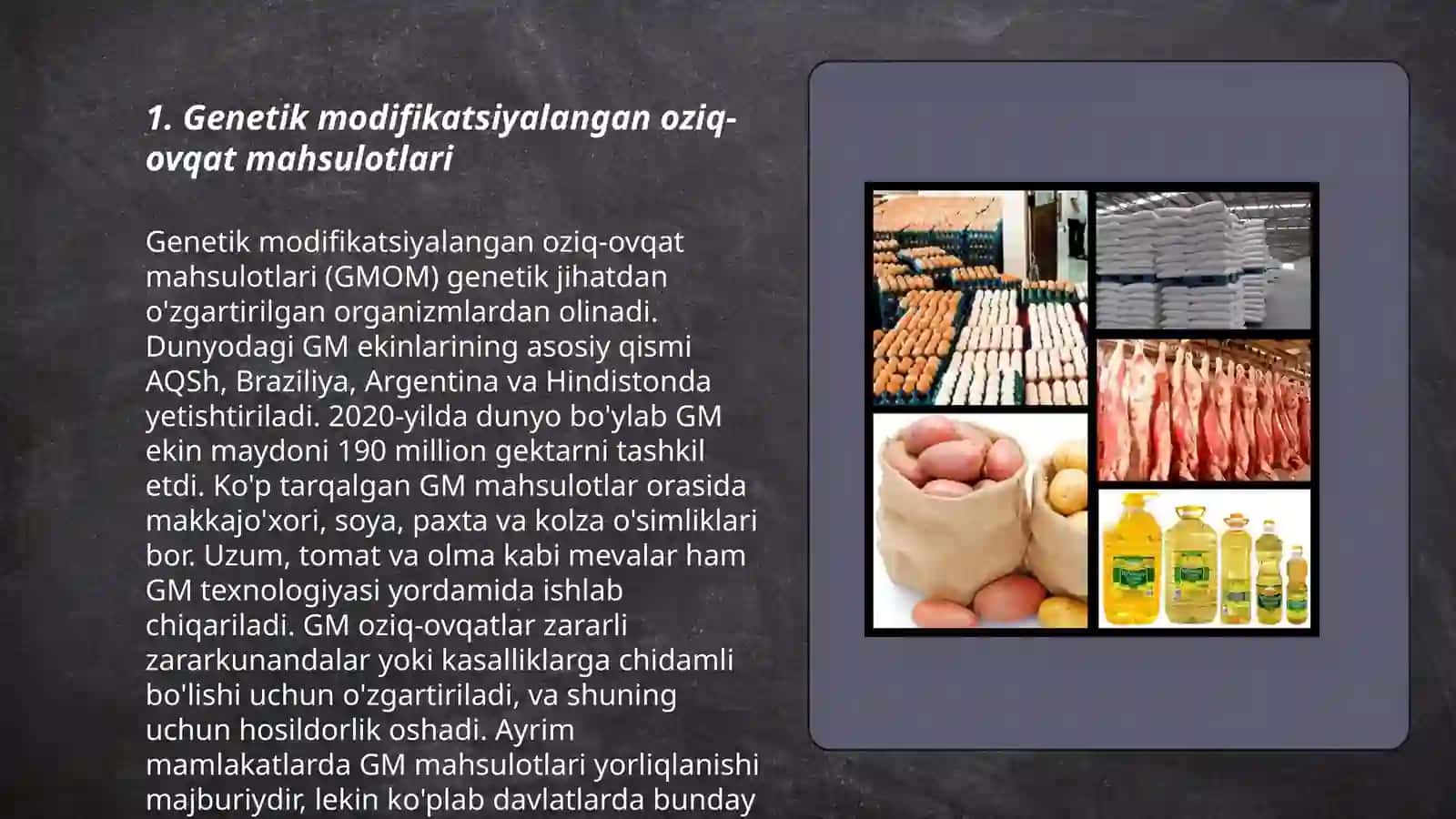 Genetik modifikatsiyalangan oziq-ovqat mahsulotlari 3