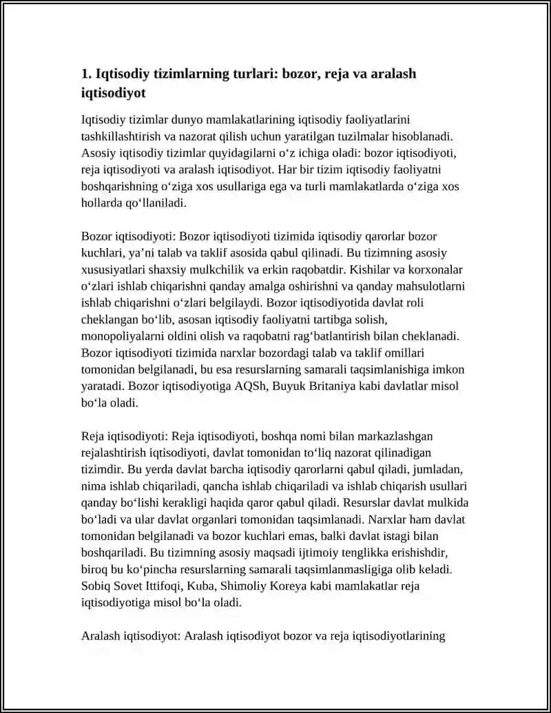 Iqtisodiy tizimlar va mulkchilik munosabatlari 3