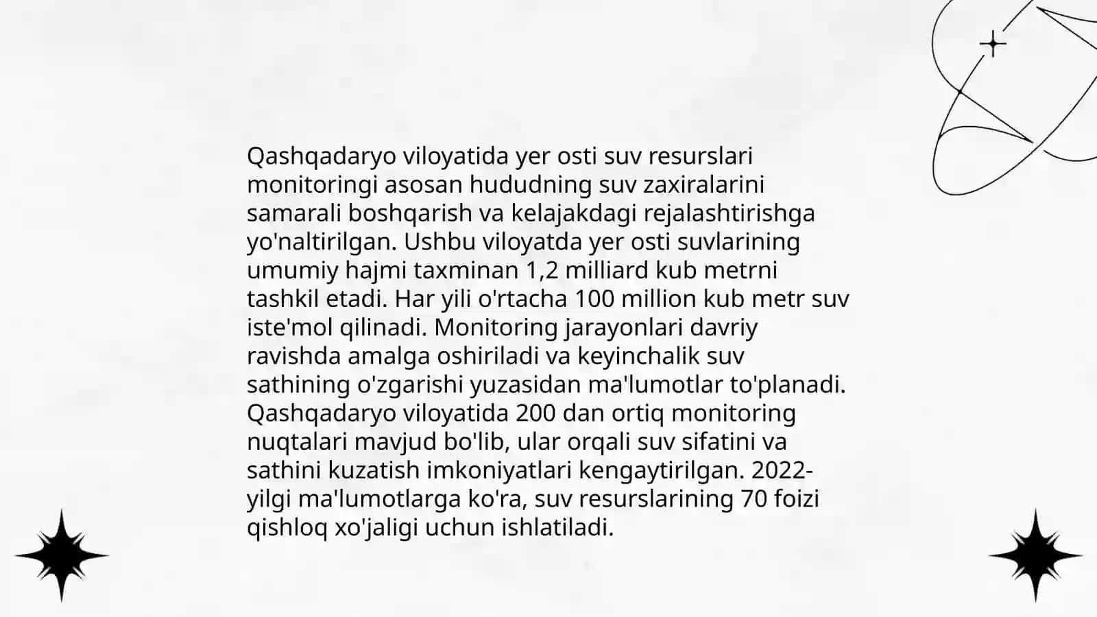 Qashqadaryo viloyati O'zbekgedrogeologiya Davlat manitoring xizmati 3