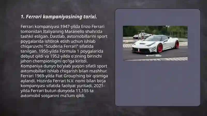 Ferrari kompaniyasining tarixi 3