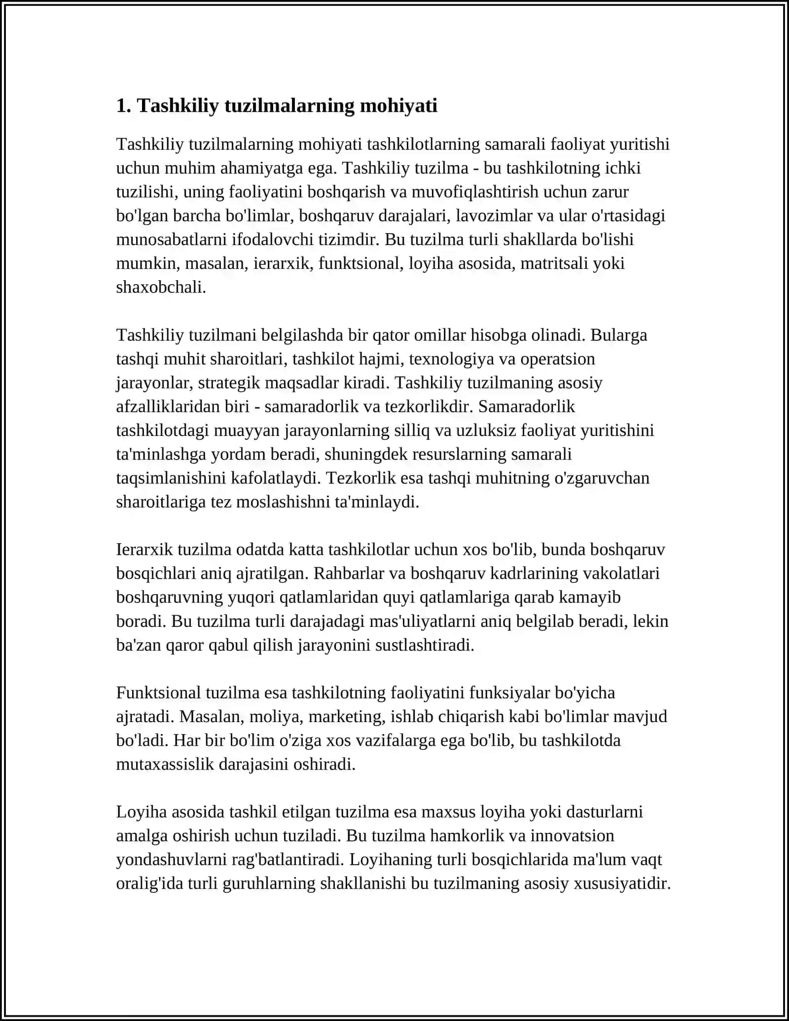 BOSHQARUVNING TASHKILIY TUZILMALARINI LOYIHALASHTIRISH 3