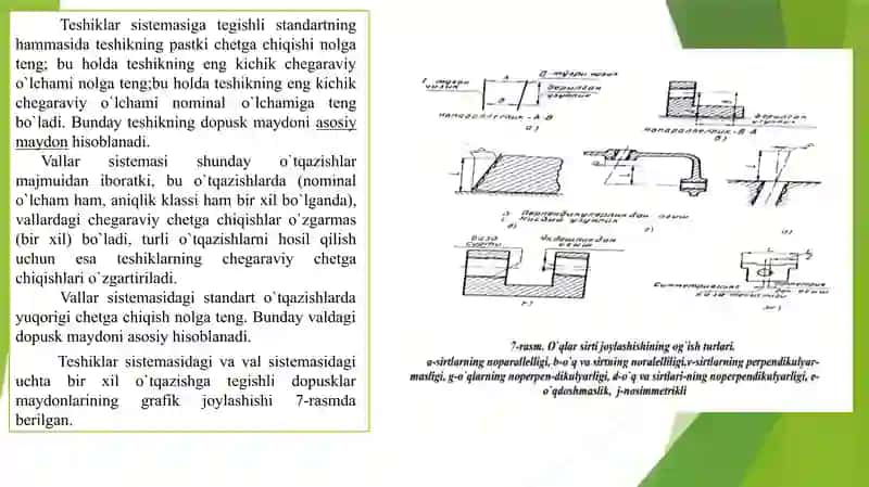 Teshik va val sistemalarida o‘tqazishlar hosil qilish va ularning parametrlarini hisoblash 3