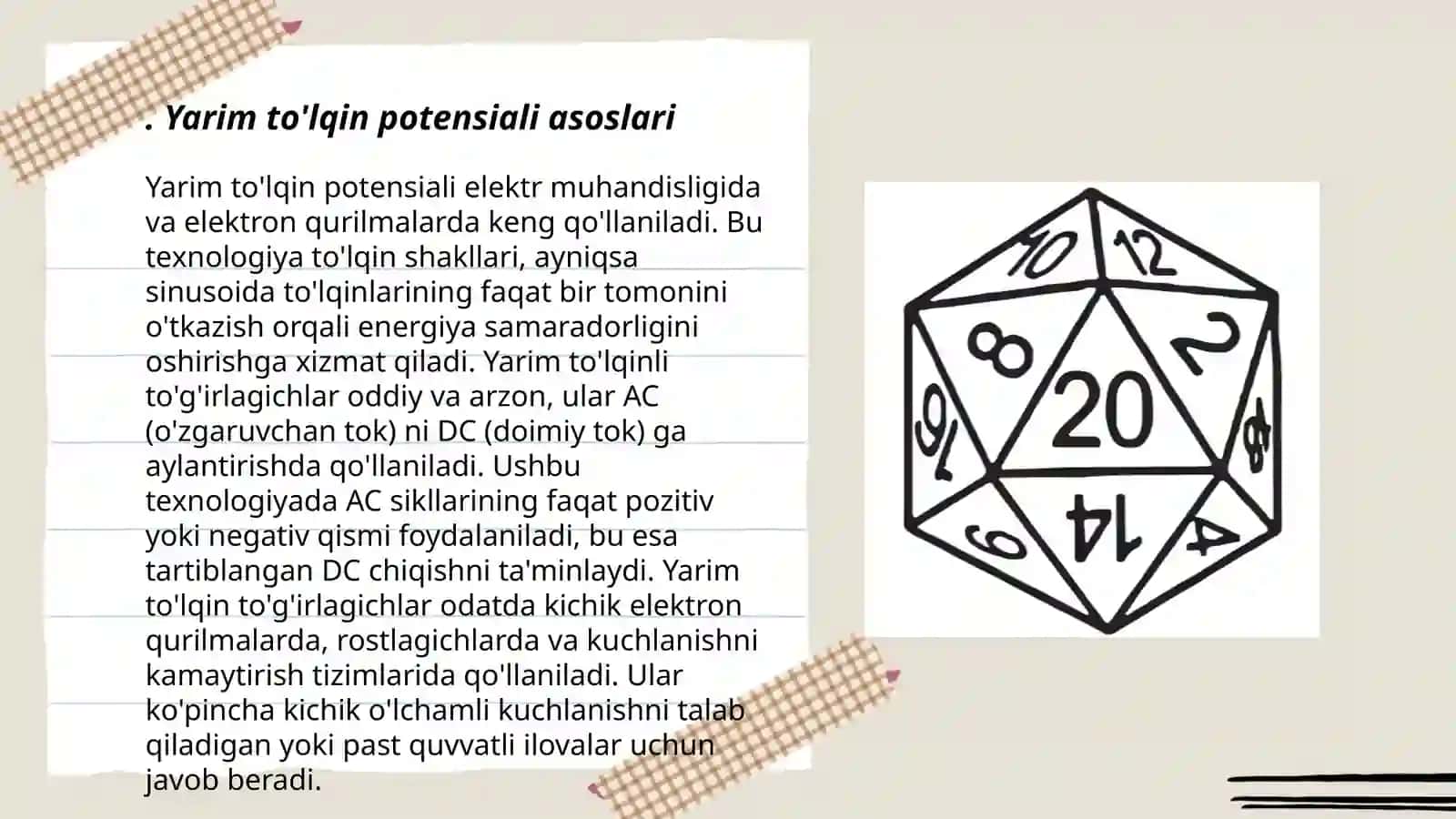 Yarim to'lqin potensiali asoslari 3