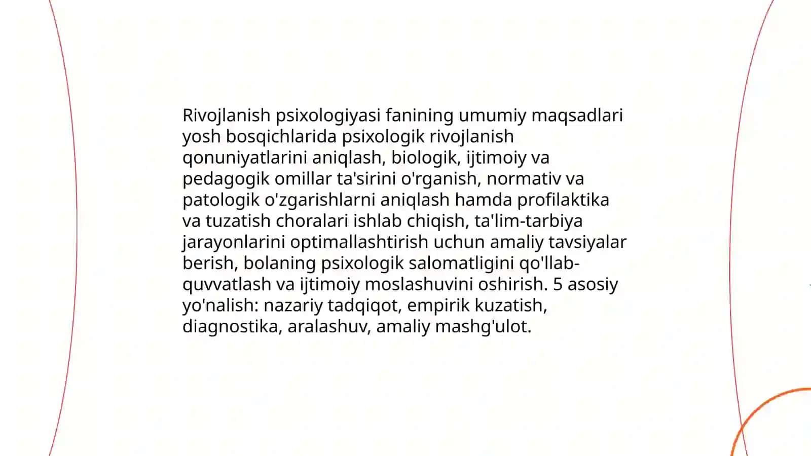 Rivojlanish psixologiyasi fanining maqsad va vazifalari 3