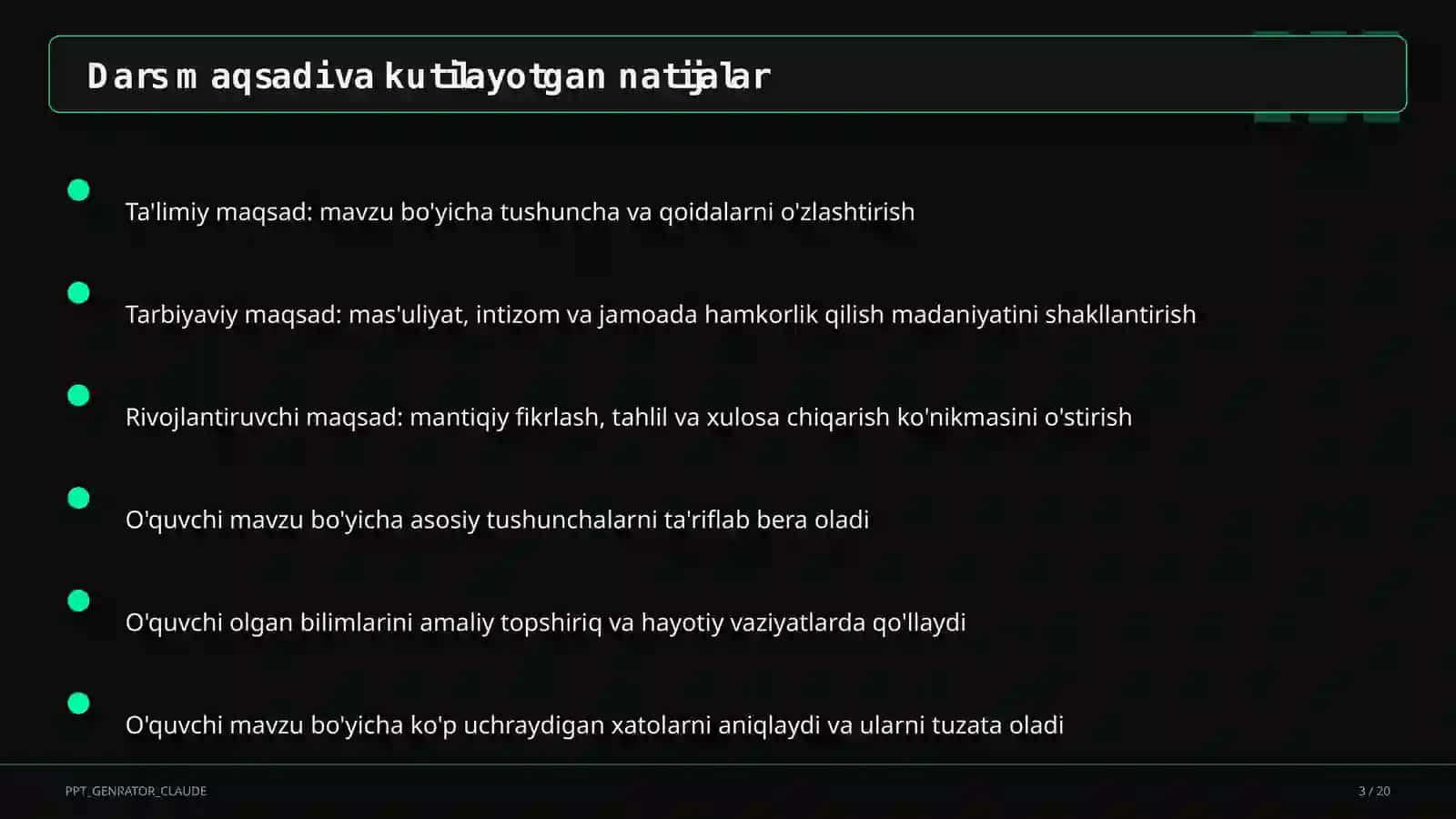 Hayot yo'lini tanlash: maqsad va reja (11-sinf) 3